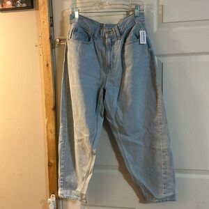 OLD NAVY EXTRA HIGH RISE BALLOON JEANS: LIGHT BLUE: NEW WITH TAGS:SIZE 12 PETITE